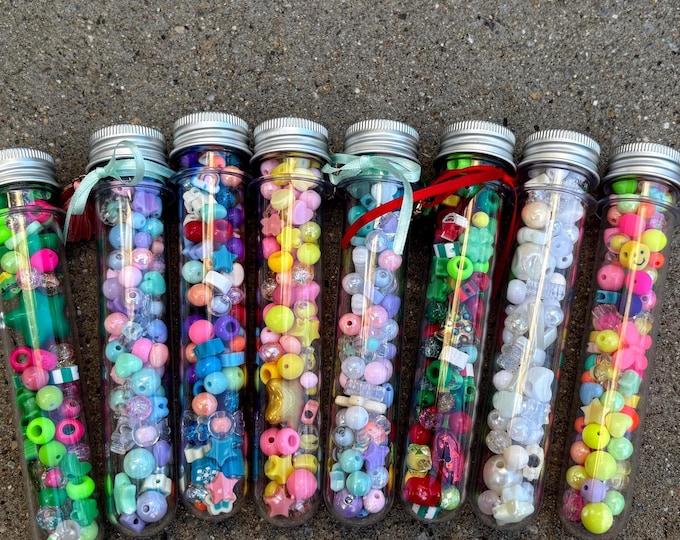 Large DIY Bead Bracelet Kit: Holyday Party Favor, Kids Jewelry Making