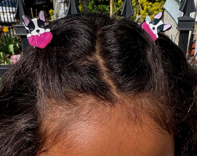 Cute Small Dog hair claw, Hair Clip, Women's Accessory, Teen Girl Gift, Animal Gift