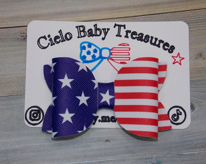 My First July 4th bow,Holiday Bow,Newborn Hair Bow 4th of July Bow,Nylon headband,Baby Girl Bow Patriotic,Toddler Hair Bow,Holiday Bow