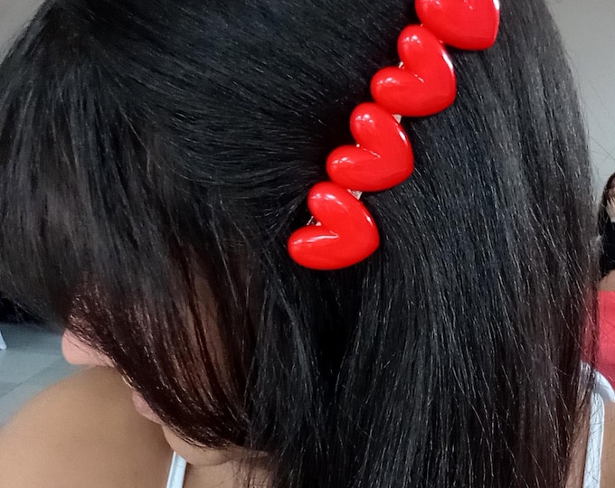 2 Alligator Clips or 4 Red Hearts Clip-Love -Perfect trimming bang-TO FROM-Clip-Girl Clip- Barrette-Toddler Clip-Accessories-Not Slippery-