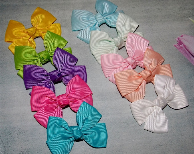 Handmade 2" Hair Bow: Alligator Clip, Snap Clip, or Elastic Band