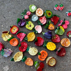 Fruit Hair Clips: Acetate Barrette Set - Summer Hair Accessories-Saint Patrick