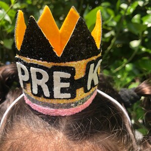 Back to School Glitter Pencil Crown: First Day Hair Accessory