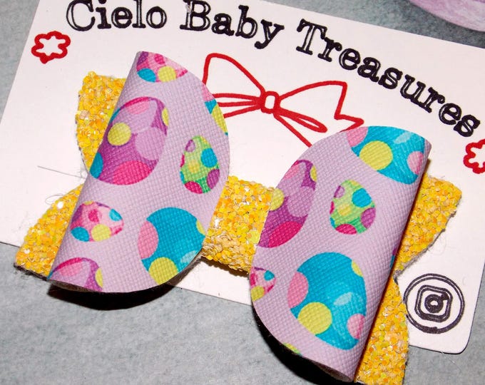 OFEER Hair Bows Easter Eggs,Bunny Hair Bow For Toddlers,Bunny Hair Bows Girls,Easter Headbands,Girls gift,Easter,hair bows,Girls gift