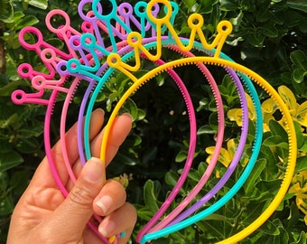 Crowns Plastic Headbands-Party Girls-birthday gift-Girl Hair Accessories-Birthday outfit-Birthday Present-hoto shoot prop