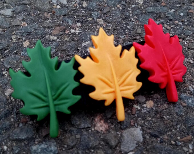 Clip Fall leaves-Collection Thanksgiving Harvest-women or Girls-Autumn-Thanksgiving-Accessory-Resin Elegant-Holyday Fall Octopus Ribbon