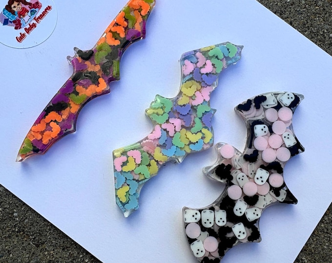 Collection Bat   Halloween-Personalized Resin Pumpkin-Boo-Hair Accessory-Hairpin-Spooky-Horror Clip claw-Fear-Boo-Hair Clip-Fall-Candy Corn