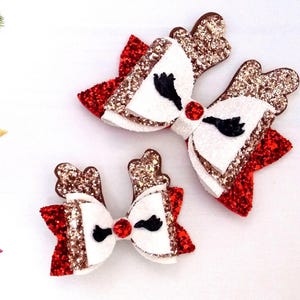 Reindeer headband,christmas bow,christmas hair clip,Reindeer hair bow,christmas headband,baby headband,Holiday Coleccion