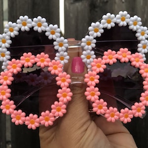 Custom name sunglasses flower sunglasses-kids jewelry Personalized Transparent Sunglasses-Girls Fashion Flowers-Funny Summer Baby Birthday
