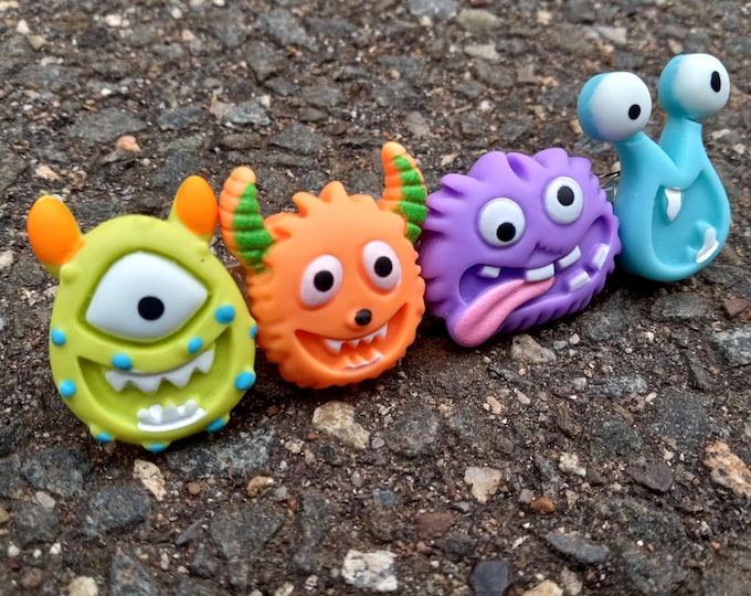 Cute Monsters-Sweet Horror-Pumpkin-Boo-Hair Accessory-Large Halloween Hair Clip-Hairpin-Spooky-Resin Clay-Festive Accessory for Women Kid