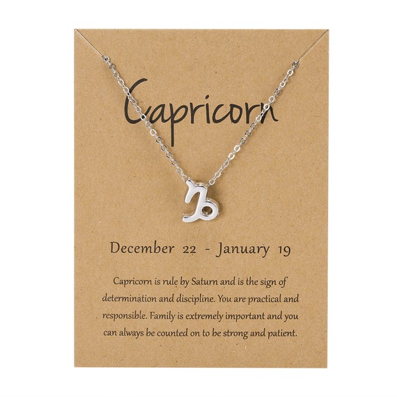 Capricorn Star Sign Pendant Necklace 