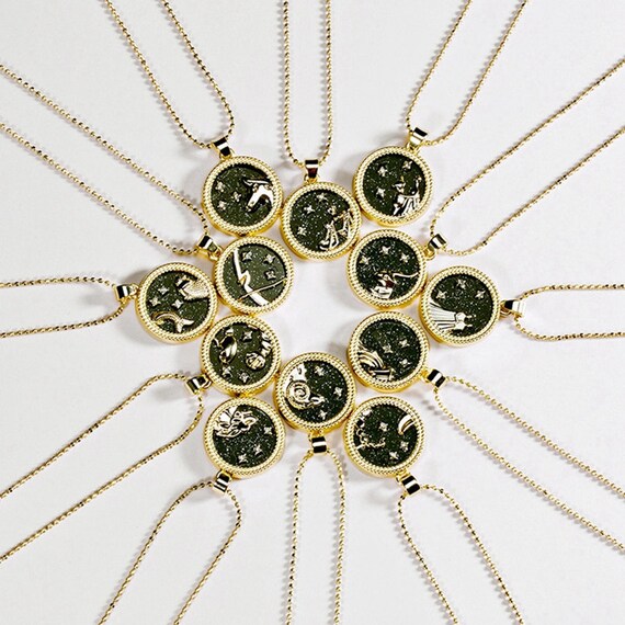 Aquarius Star Sign Pendant Necklace 