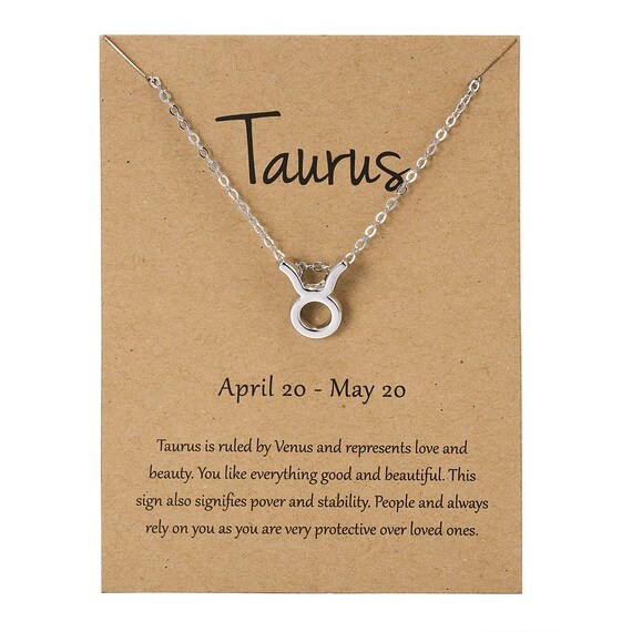 Taurus Star Sign Pendant Necklace 