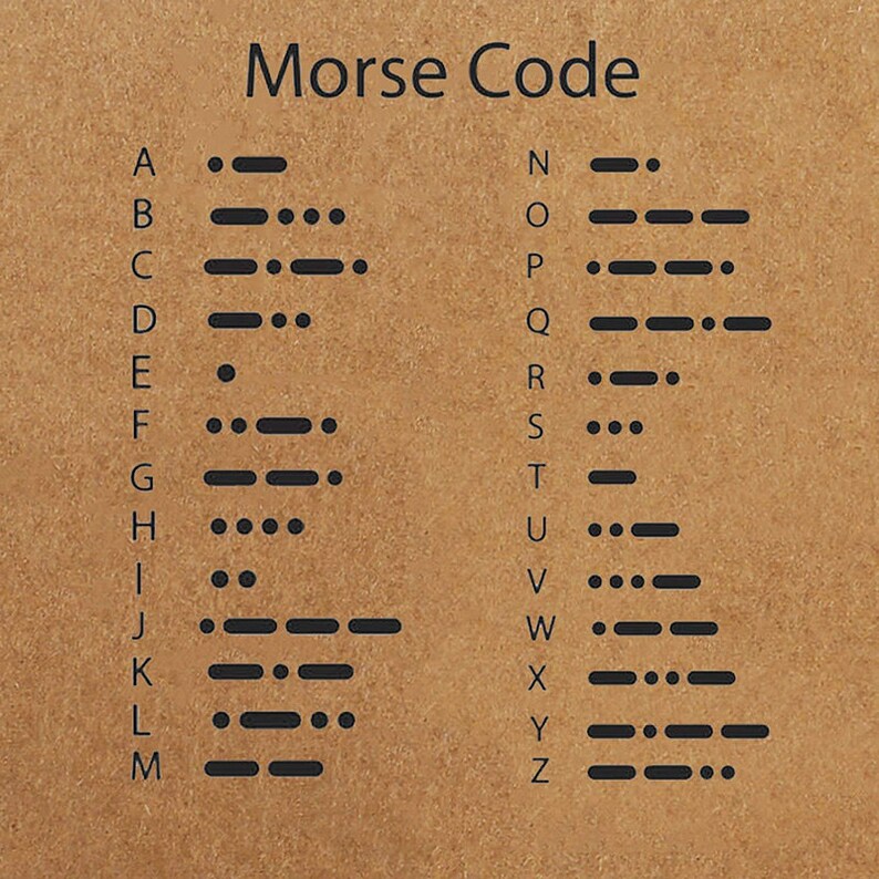 Morse Code Secret Message i Love You Friendship Etsy UK