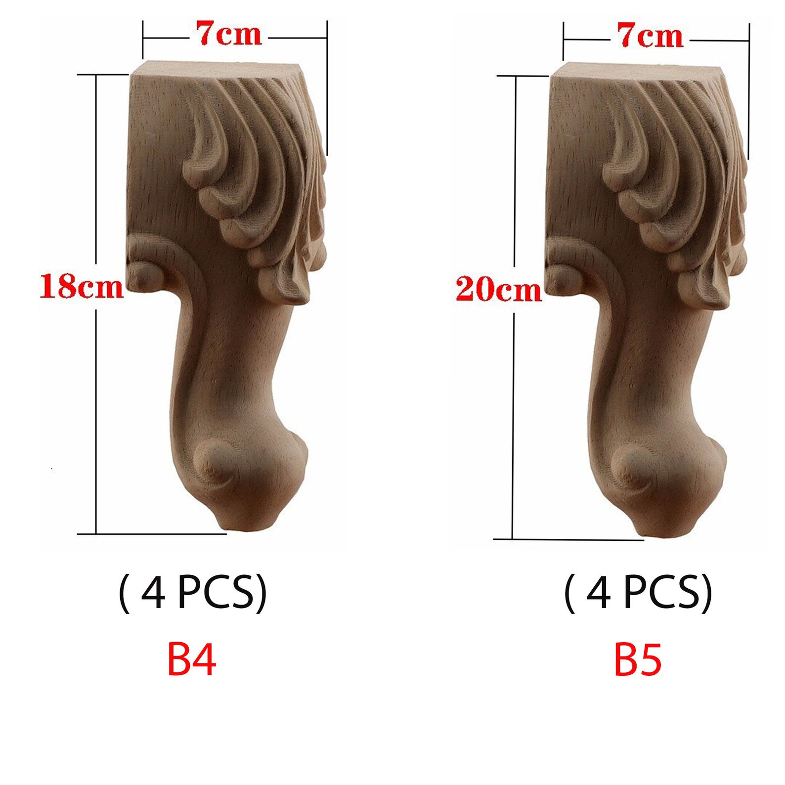 Solid Wood Carved Furniture Foot Legs TV Seat Etsy