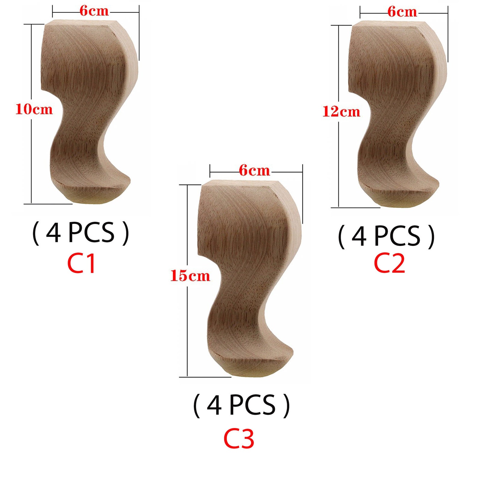 Solid Wood Carved Furniture Foot Legs TV Seat Etsy