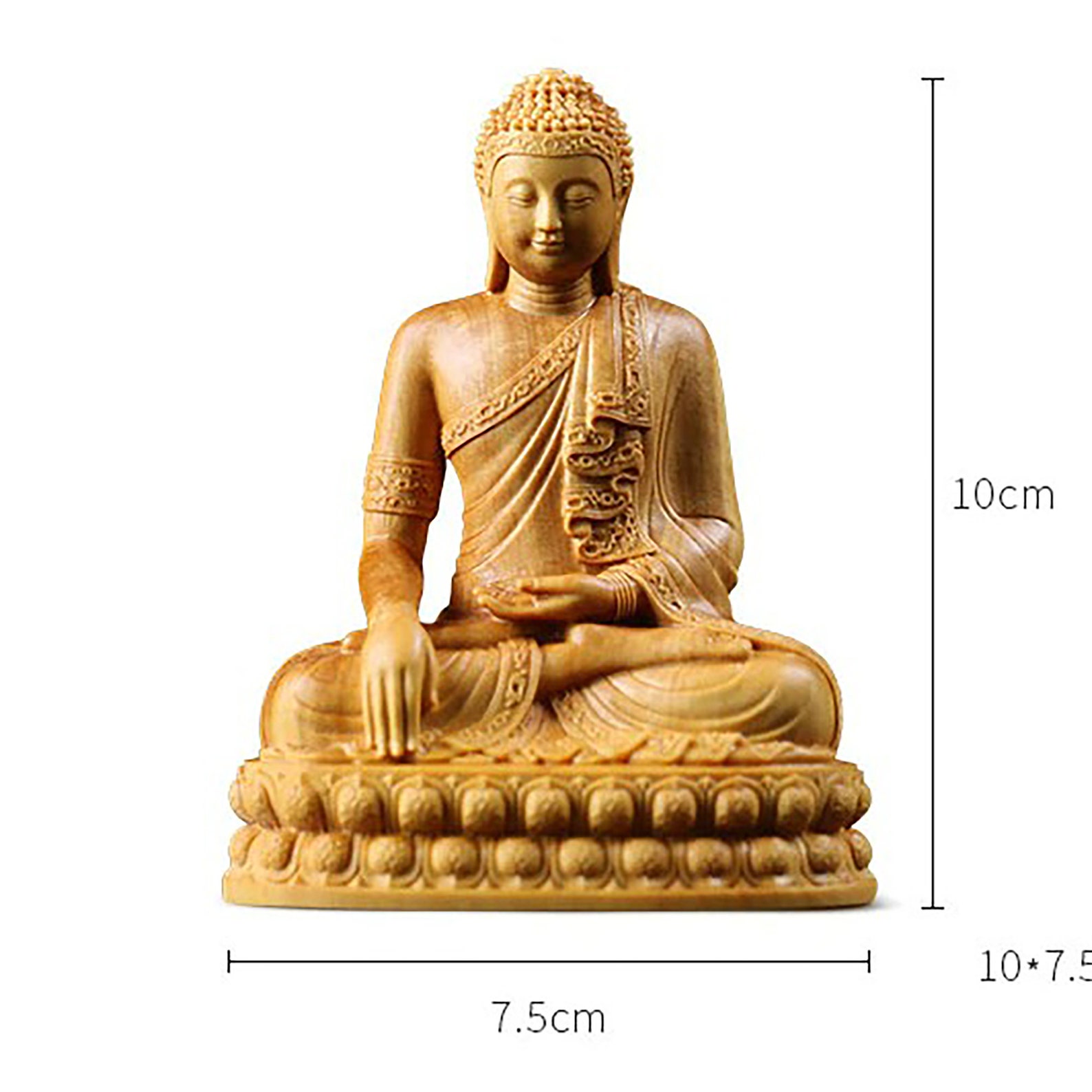 Wooden Buddha Statue Etsy