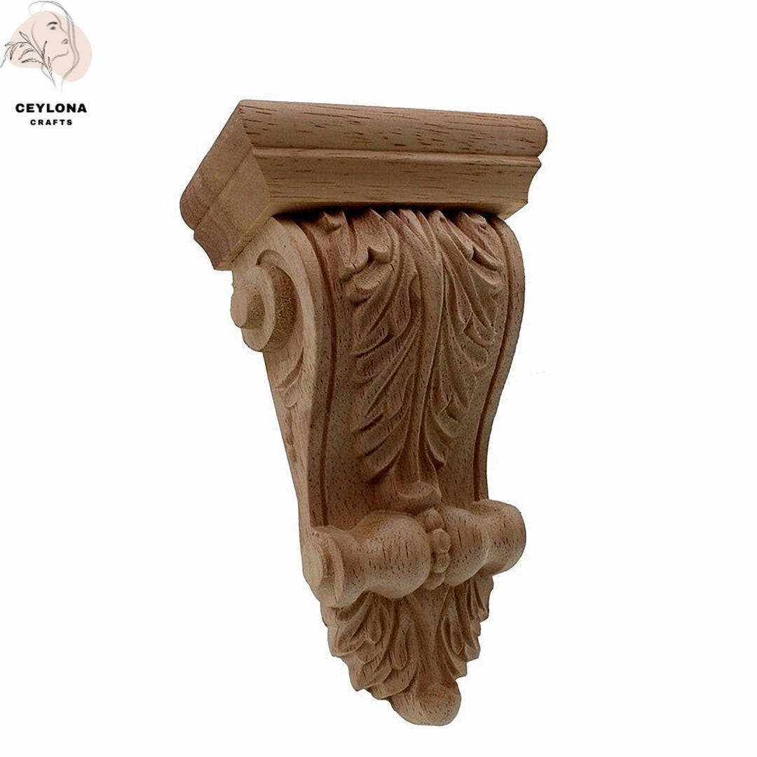 Solid Wood Carved Furniture Foot Legs TV Seat Feet's Vintage