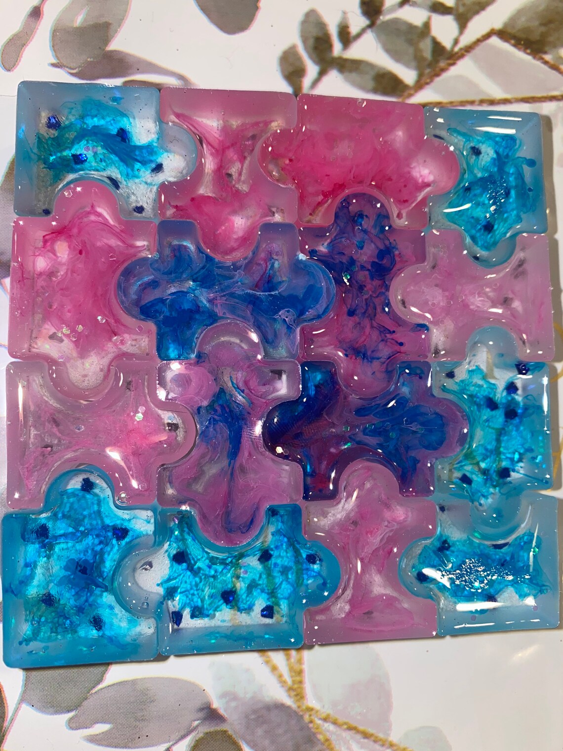 Handmade Epoxy Personalized Puzzle With Saying Etsy