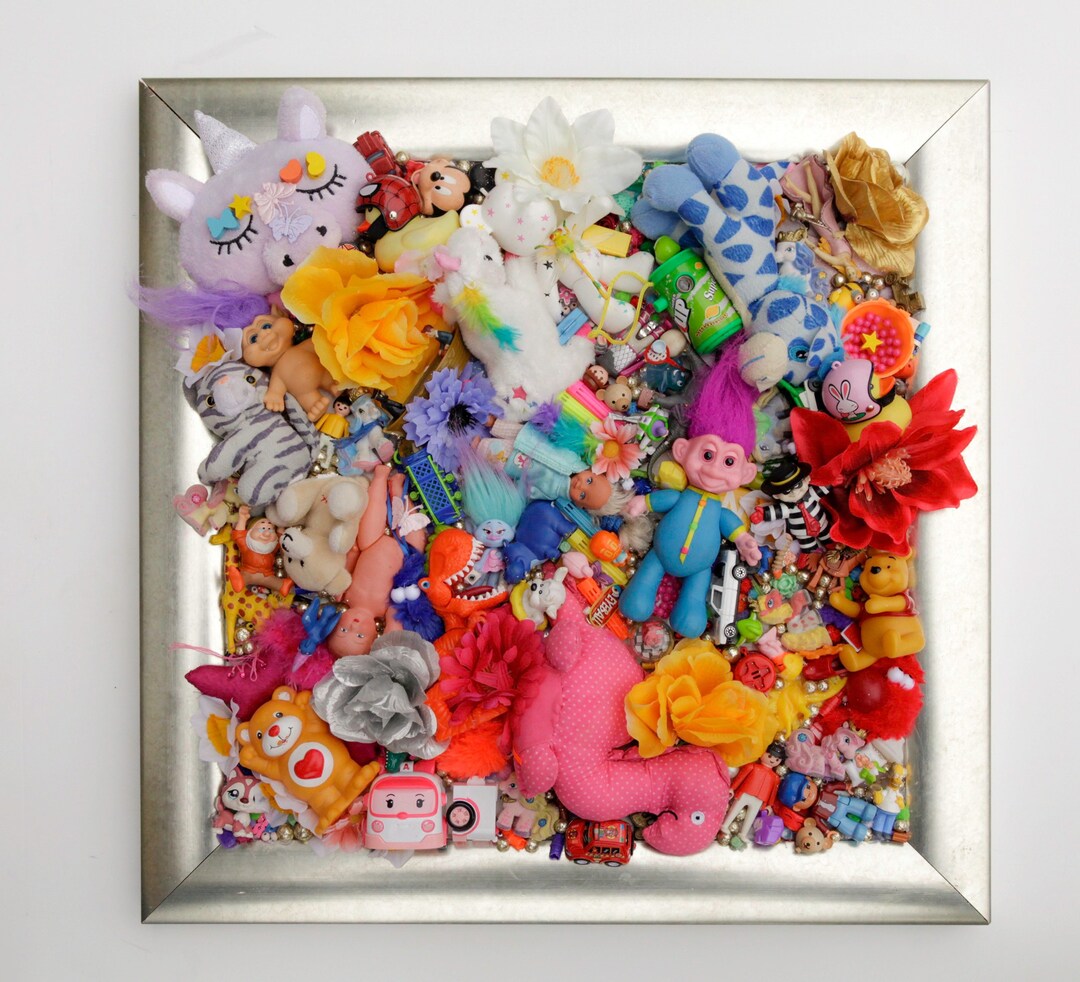 Colourful 3d Mixed Media Art Recycled Art for Wall Kitsch Etsy