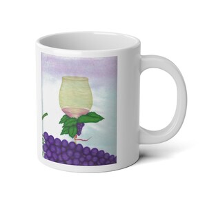 Wine Glass And Grape Mug