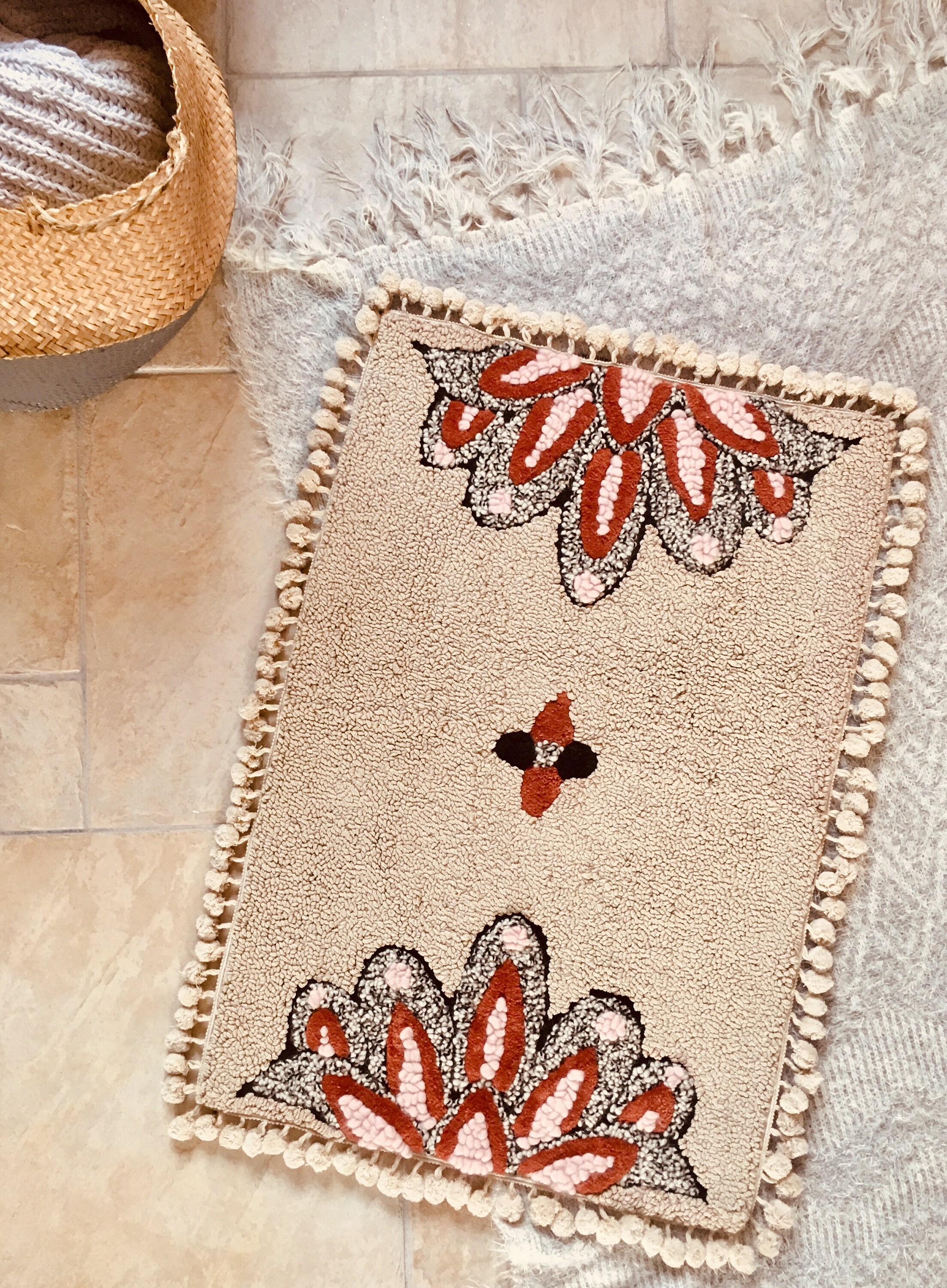 Tapis Bohème Laine et Coton