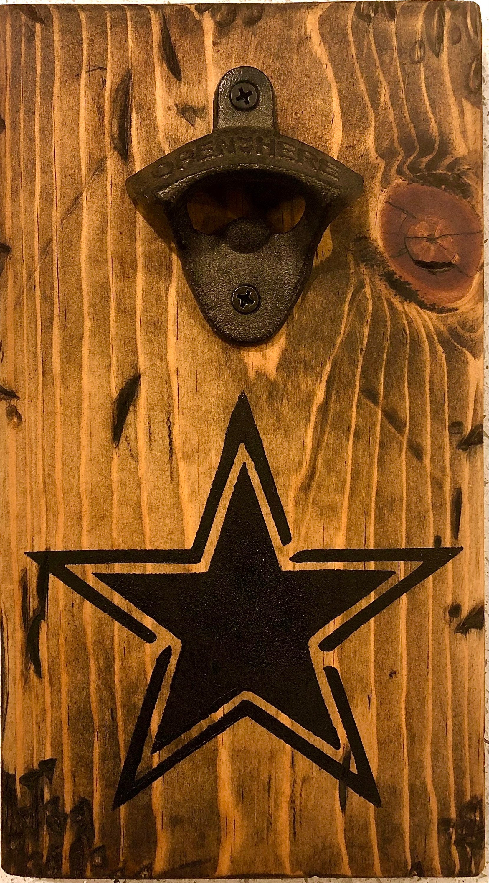 Dallas Cowboys Reclaimed Wood Bottle Opener Etsy