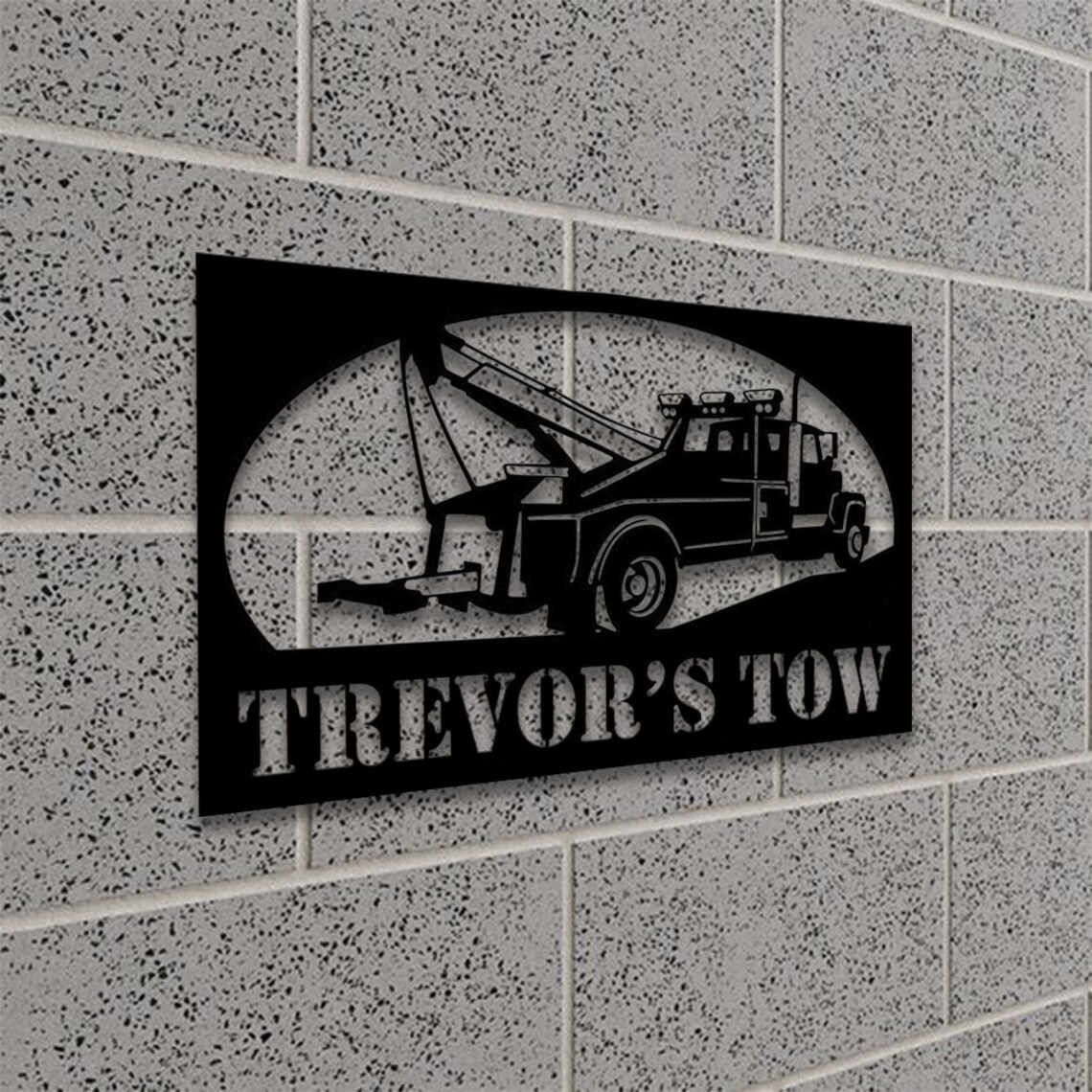 Personalized Tow Truck Metal Sign Long Truck Metal Sign Etsy