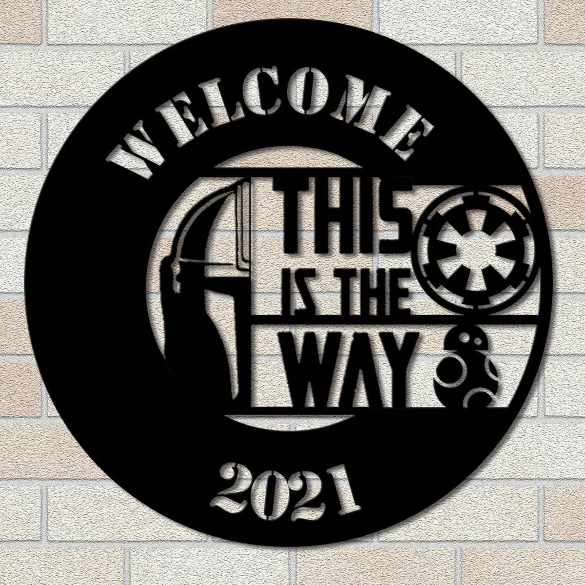 Star Wars Round Metal Sign Living Room Wall Art Bed Room Etsy