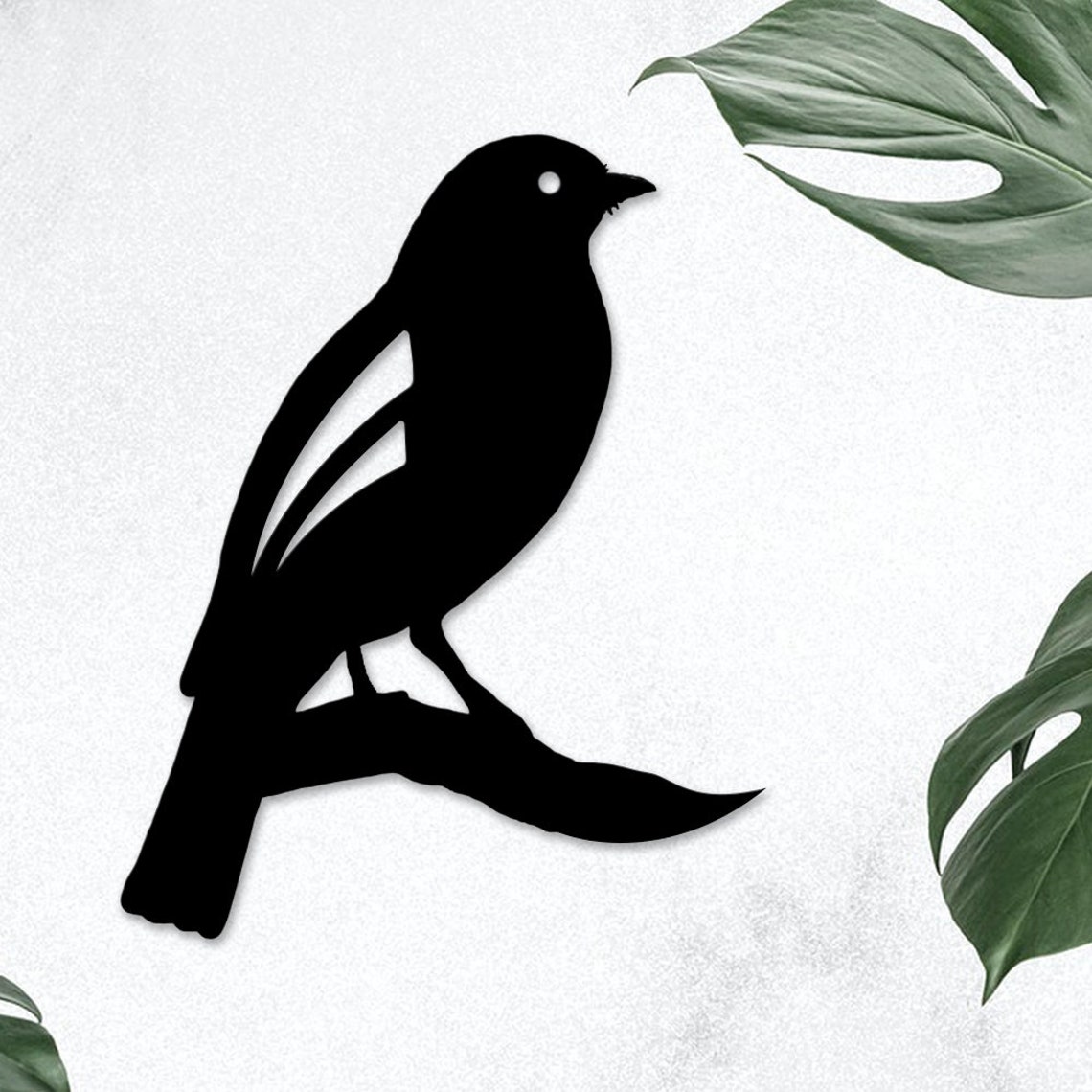 Black Bird Metal Wall Art Little Birds Sign Garden Décor Etsy