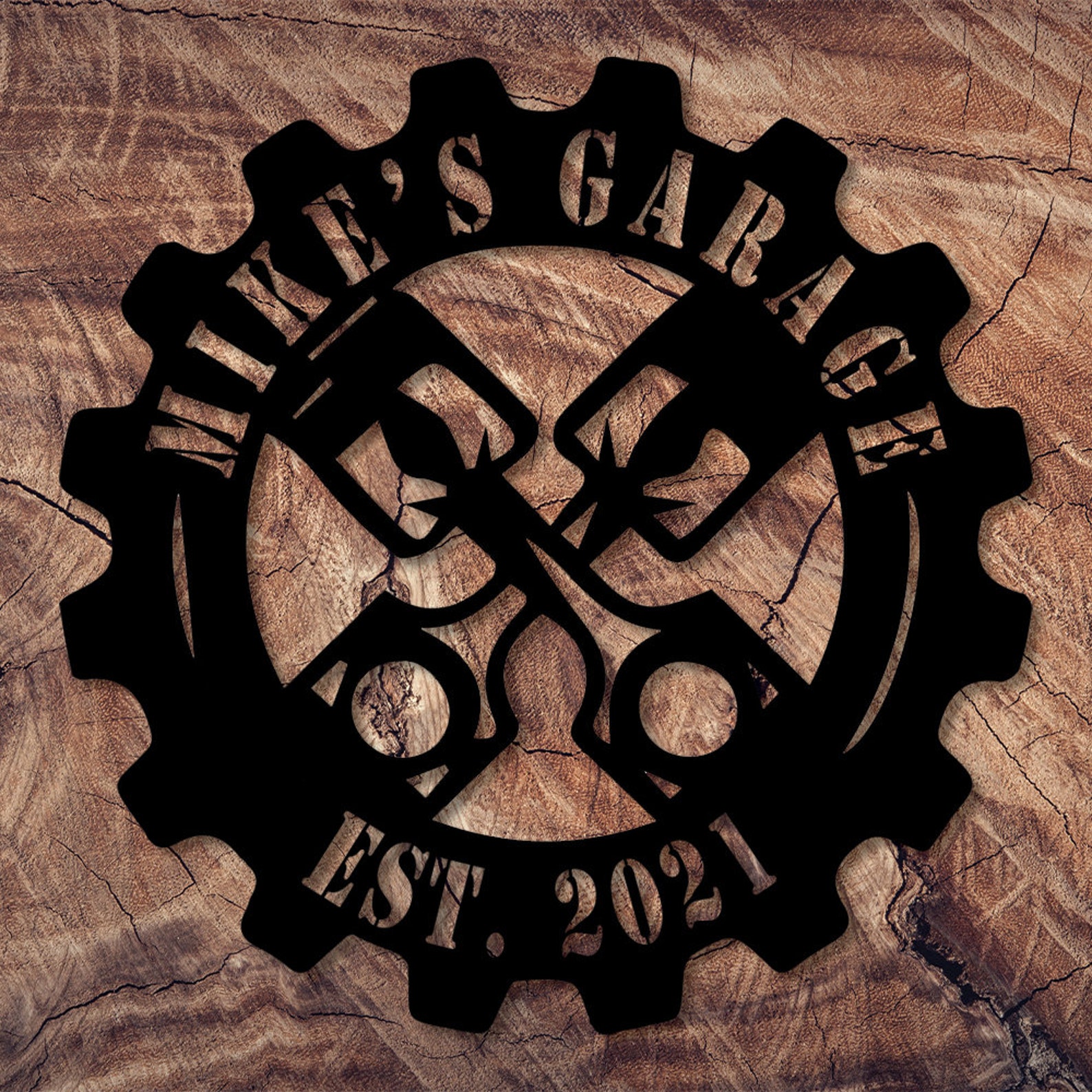 Garage Metal Sign Out Door Garage Sign Door Hanging Metal Etsy