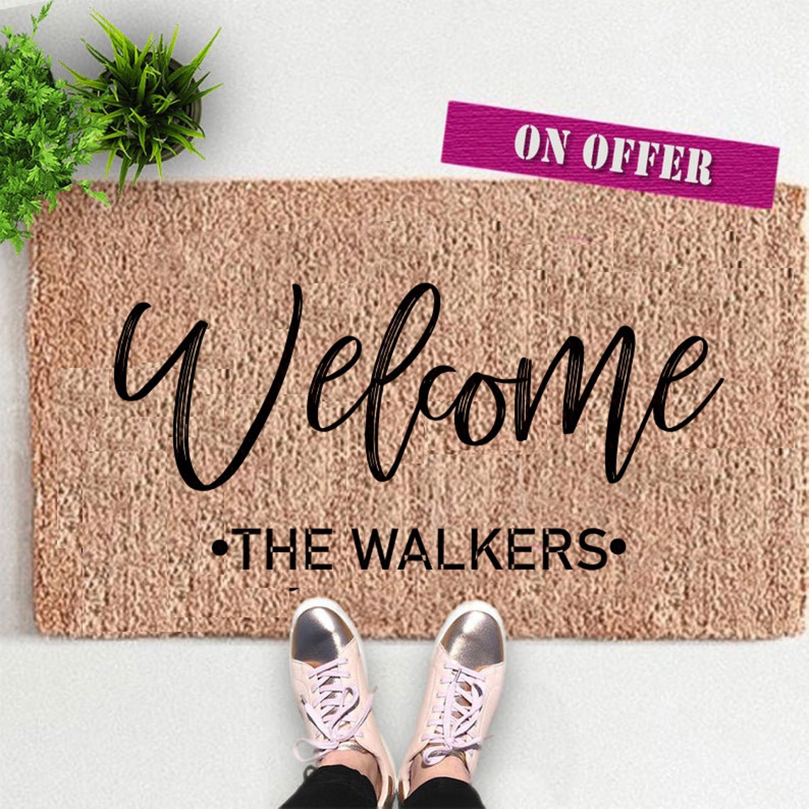 Family Name Doormat Rugs Entryway Decor Front Etsy