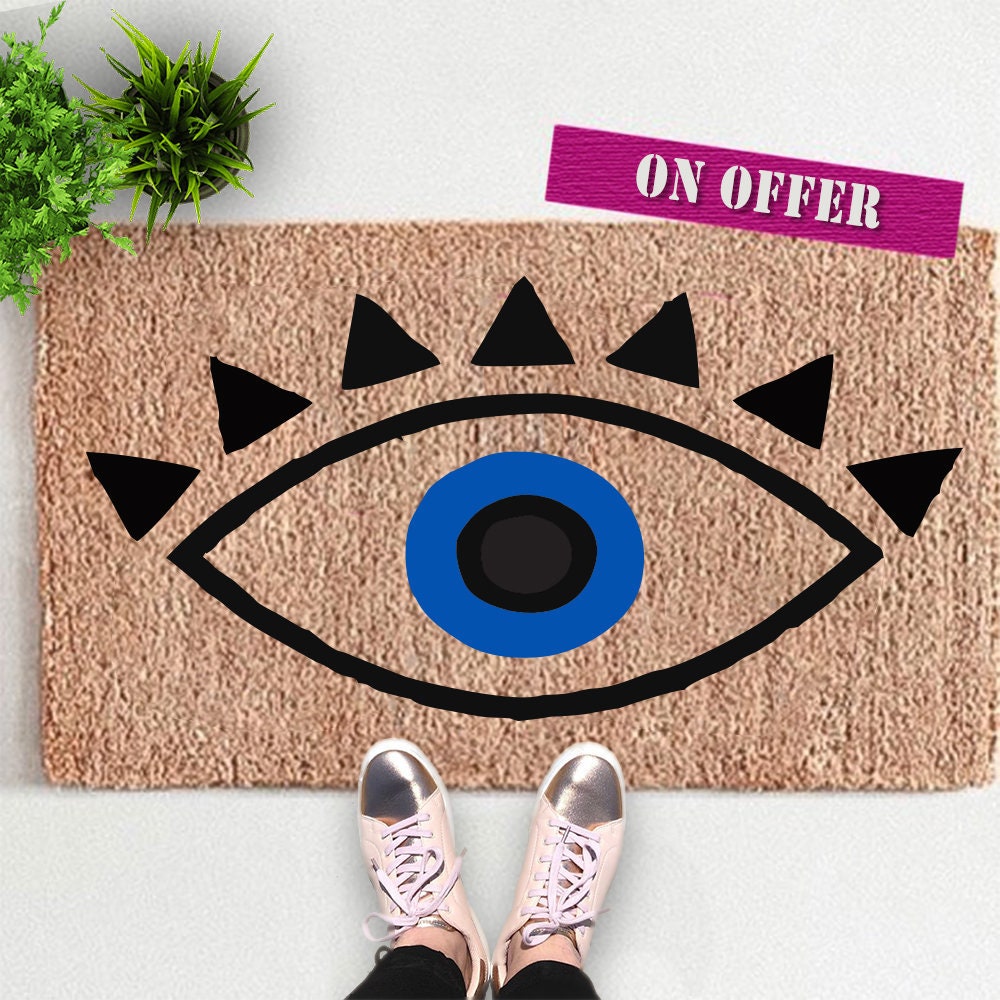 Evil Eye Doormat Regalos de boda Boho Doormat Alfombrilla Etsy
