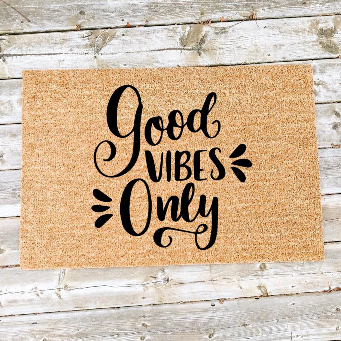 Good Vibes Only Doormat Funny Mat Cute Doormat Etsy