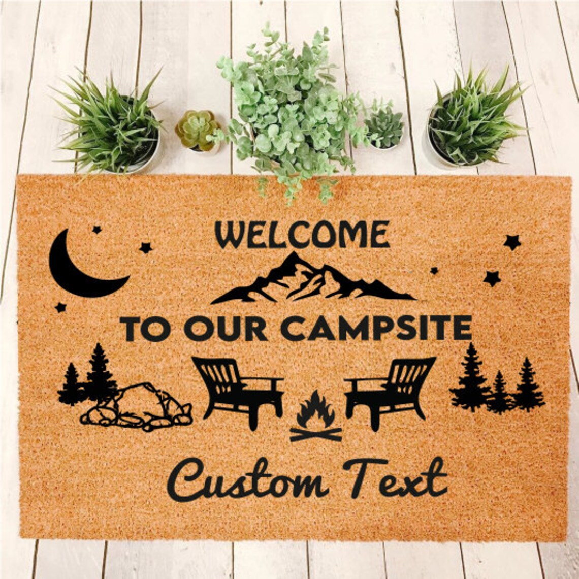 Personalized mountains camping Doormat Mat camping Etsy