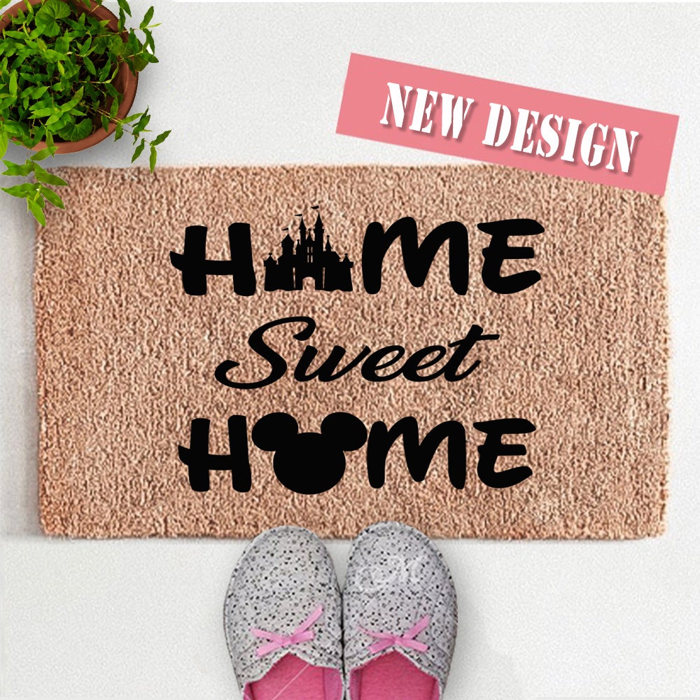 Disney Home Sweet Home Doormat Mickey Head Doormat Disney Etsy