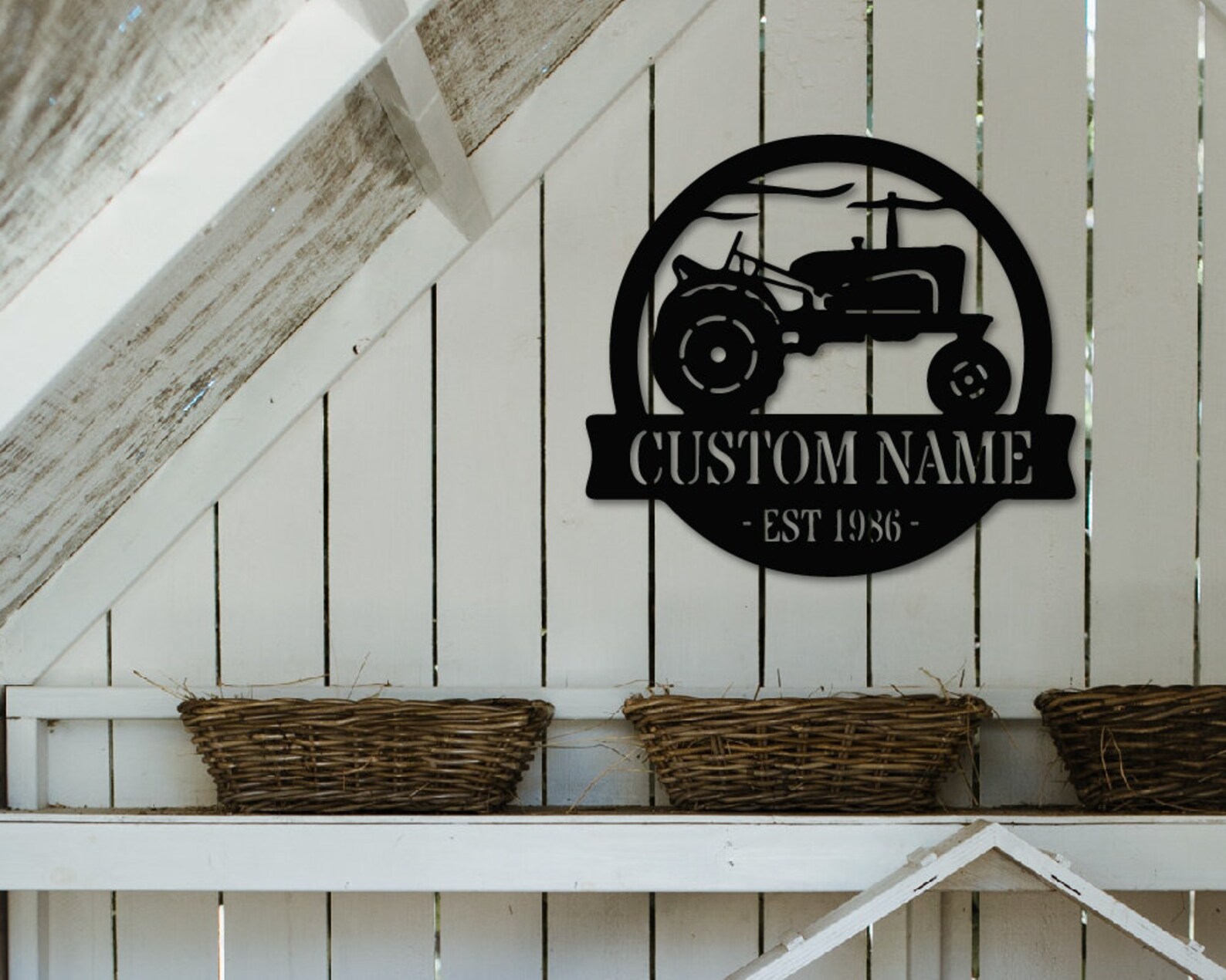 Old Tractor Metal Sign 4 Wheel Tractor Sign Rustic Home Etsy