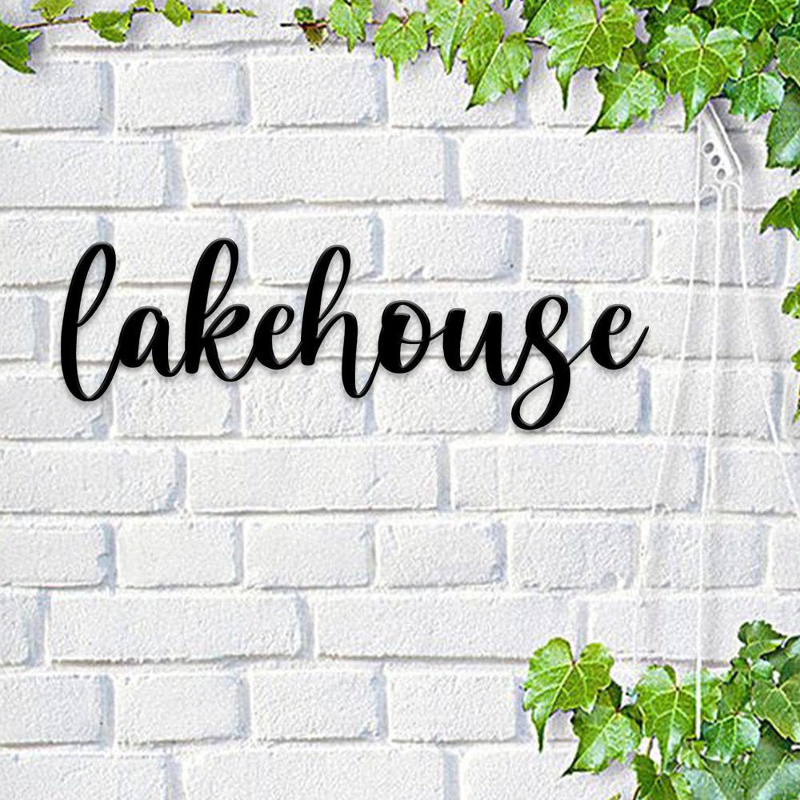 Lake House Metal Sign Custom Metal Monogram Lake Wall Etsy