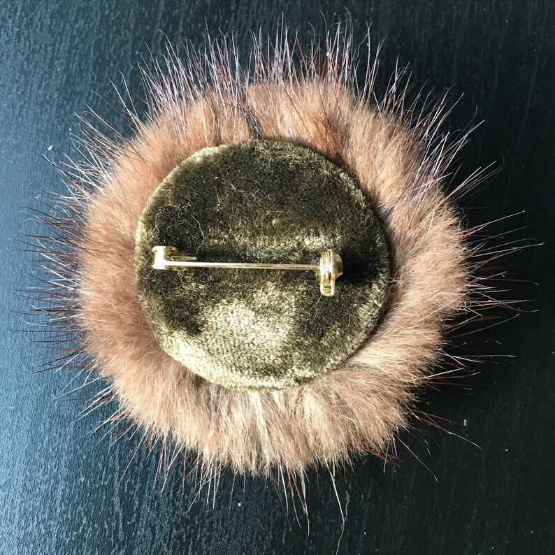Unique Brooch, Fox Fur, Brooch, Fur Flower Brooch, Gift for Women, Fur