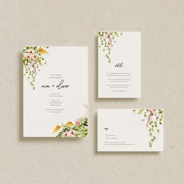 Tropical Invitations - Etsy