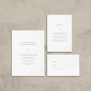 C10, Celestial Wedding Invitation, Starry Night Invitation, Celestial Invitation, Moon & Stars Wedding Invitation, Wedding Invitation Moon