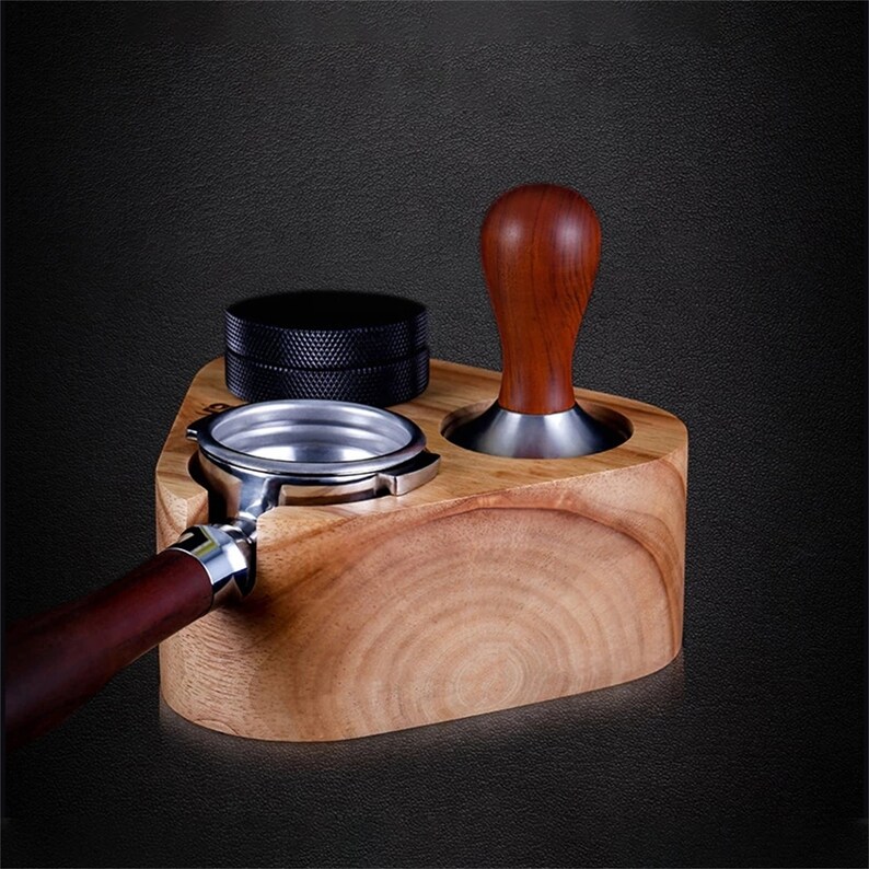 Handcrafted Wooden Coffee Tamper Holder Standbarista Coffee Etsy