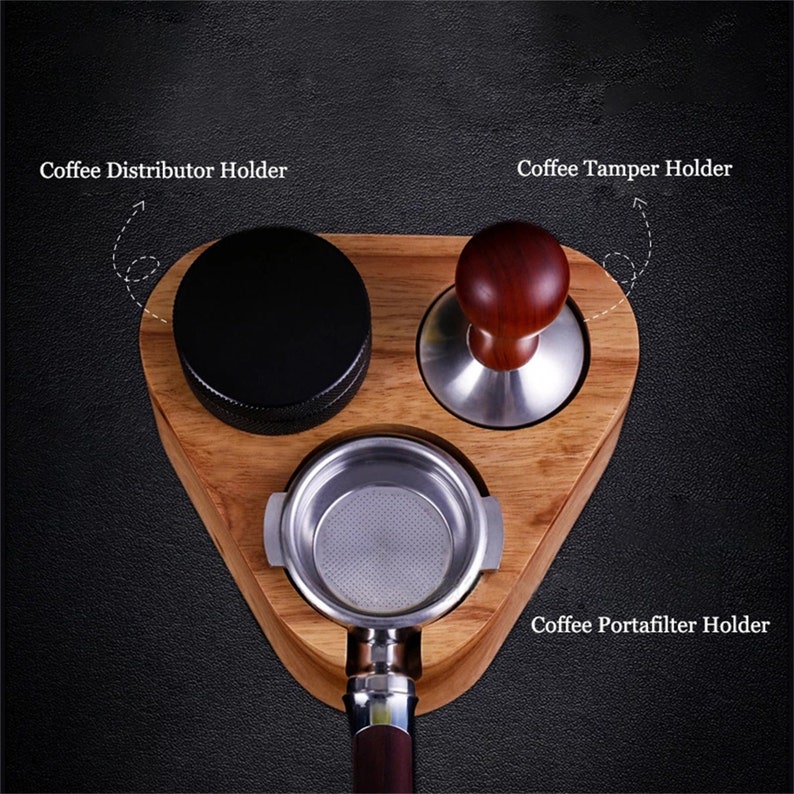 Handcrafted Wooden Coffee Tamper Holder Standbarista Coffee Etsy