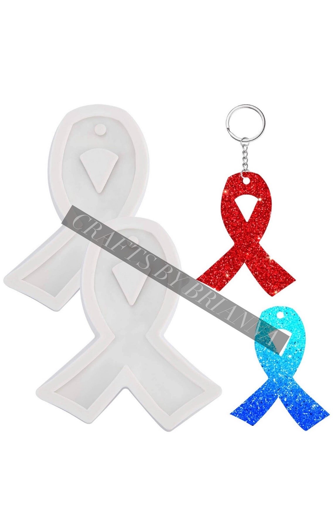 Ribbon Keychain Etsy