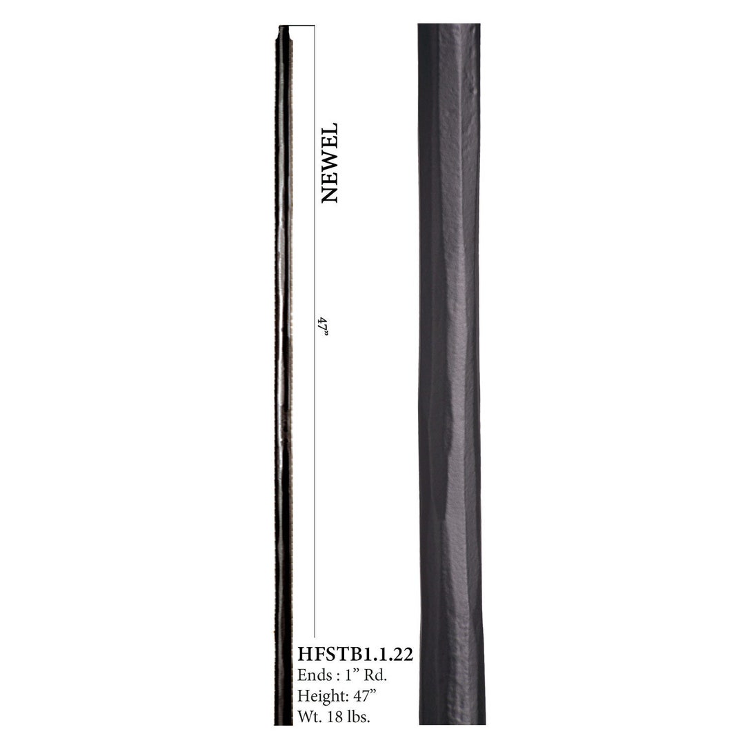 HF1.1.19 Single Spoon Gothic Round Iron Newel Post | Westfire