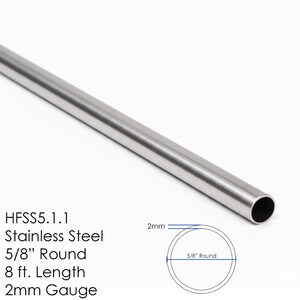 3 Pack - Horizontal Bar Balusters for Stair Remodel - 5/8" Round x 5 ft. or 8 ft. - Various Finish Options 3 x HFSS5.1.1