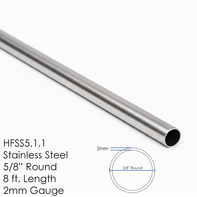 3 Pack - Horizontal Bar Balusters for Stair Remodel - 5/8" Round x 5 ft. or 8 ft. - Various Finish Options 3 x HFSS5.1.1