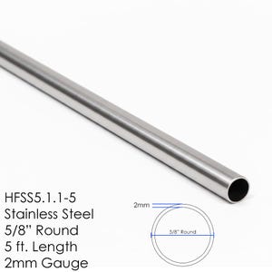 3 Pack - Horizontal Bar Balusters for Stair Remodel - 5/8" Round x 5 ft. or 8 ft. - Various Finish Options 3 x HFSS5.1.1-5