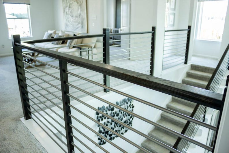 3 Pack - Horizontal Bar Balusters for Stair Remodel - 5/8" Round x 5 ft. or 8 ft. - Various Finish Options image 7
