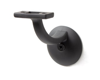3003 - Handrail Bracket with Round Mounting Plate for Wood Wall Railing - Pack of 3